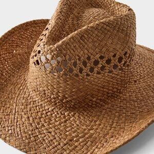 Aritzia Woven Rattan Straw Cowboy Hat